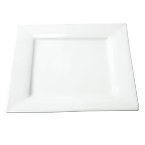 White Square Dinner Plates 