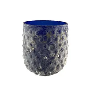 Blue Corroded Dimple Votive