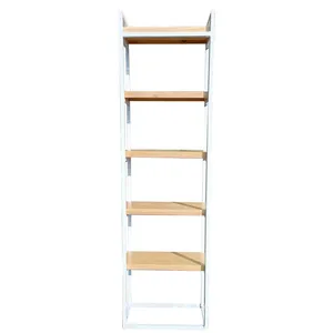 White & Wood Dispaly Shelves