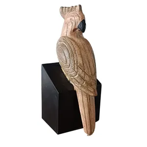 Wooden Parrot on Stand