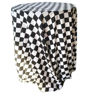 Black & White Checkered Tablecloth  