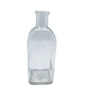 Clear Glass Square Bottle Vase