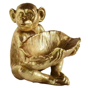 Gold Resin Monkey