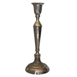 Silver Beaded Candlestick