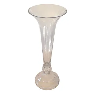 Clear Glass Victorian Vase