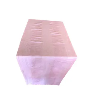 Pink Embossed Striped Linen Runner