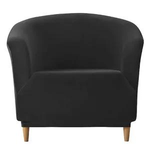 Black Suede Tub Chair