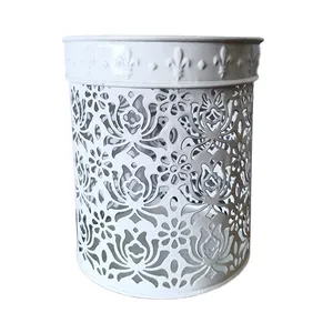 White Decorative Zinc Container - Small