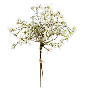 White & Yellow Dogwood Silk Blooms