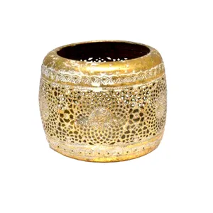 Antique Gold Lantern Vase 