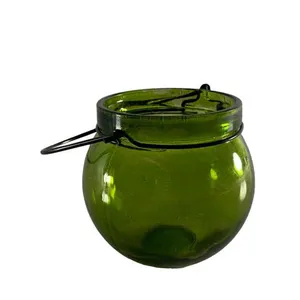 Green Ball Glass Hanging Votive