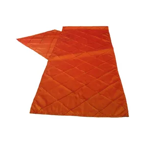 Burnt Orange Pin Tuck Taffeta Runner