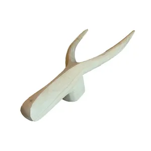 Wooden Buck Head - Straight horns