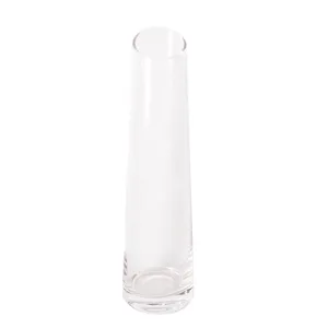 Clear Glass Tapered Bud Vase