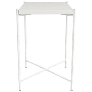 White Square Collapsible Cocktail Table