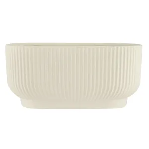 Ivory Ribbed Planter