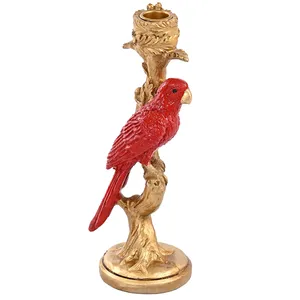 Red Parrot Candle Holder