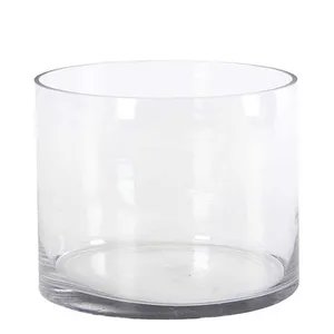 25x8cm Clear Glass Cylinder Vase