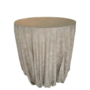Taupe Jacquard Tablecloth