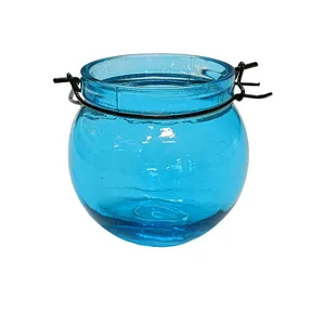 Blue Ball Glass Hanging Votives