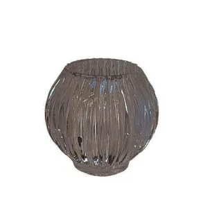 Black Ribbed Votive