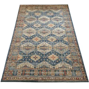 Blue & Yellow Patterned Carpet Rug