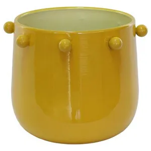 Yellow Metal Belly Pot