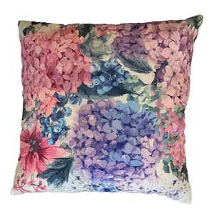 Pink Floral Cushion Cover