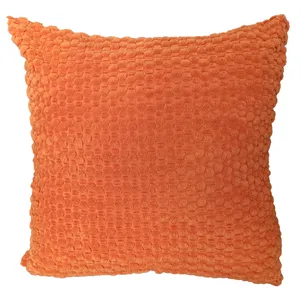 Burnt Orange Square Cushion Cover