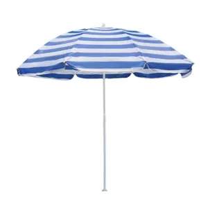 Blue & White Stripe Beach Umbrella