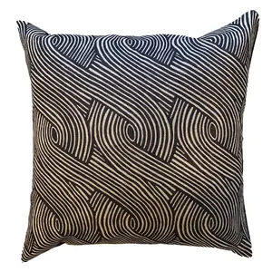 Black & Cream West African Cushion Cover