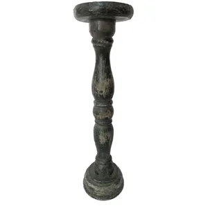 Candlestick - Antique Wood (Grey)