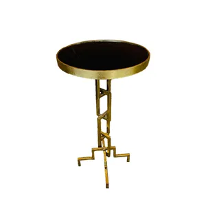 Gold & Marble Link Side Table