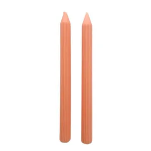 Smooth Tapered Orange Dinner Candle