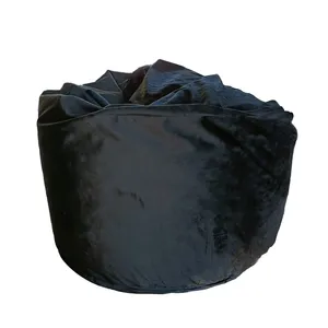 Large Black Velvet Bean Bag Covers