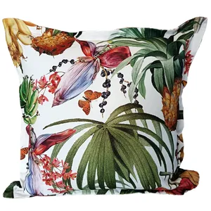 Colorful Tropical Fruit Cushion Cover