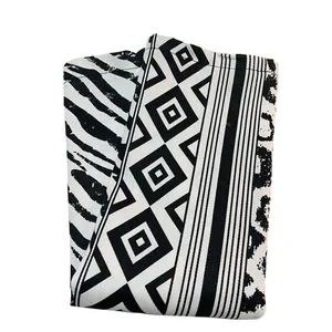 Black & White African Print Napkin