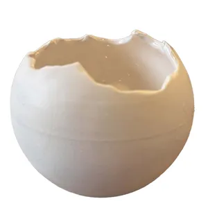 Ivory Eggshell Bowl Vase
