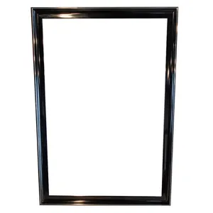 Black Ridged Frame with Mirror