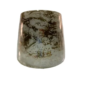 Gold & White Marble vase
