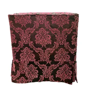 Chocolate & Pink Flock Ottoman Covers 