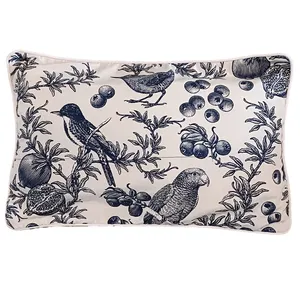 Blue Bird & Chestnut Long Cushion Cover