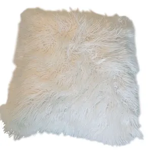 White Shaggy Cushion Cover