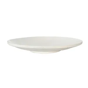 White Round Bamboo Platters