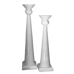 White Corinth Candleholder - 50cm