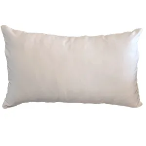 White Heavy Satin Long Cushion Cover