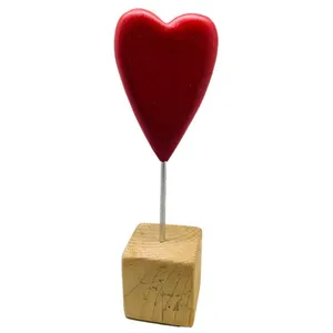Red Wooden Heart