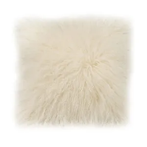 Ivory Shaggy Cushion Cover