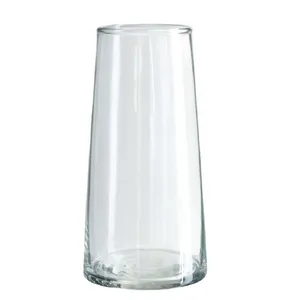 Clear Glass Tapered Cylinder Vase