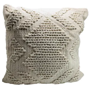 Ivory Macrame Cushion Cover